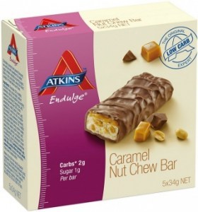 Atkins Endulge Caramel Nut Chew Bar 5x34g