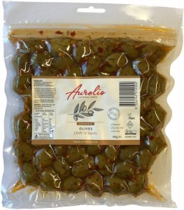Aurelio Organic Garlic Olives  300g
