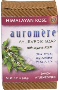 Auromere Neem Soap Ayurvedic Himalayan Rose 12x78g