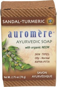 Auromere Neem Soap Ayurvedic Sandal Turmeric 12x78g