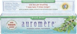 Auromere Toothpaste Ayurvedic Fresh Mint Fluoride Free 6x117g