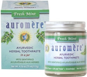 Auromere Toothpaste Ayurvedic Fresh Mint Toothpaste in a Jar 6x117g