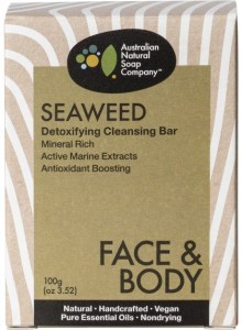 Australian Natural Soap CO Face & Body Detoxifying Cleansing Seaweed 100g