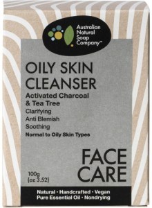 Australian Natural Soap CO Face Care Oily Skin Cleanser Charcoal & Tea Tree 100g