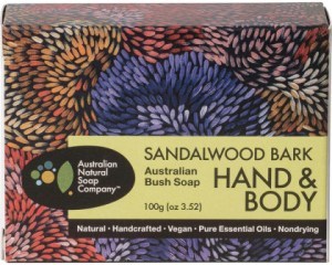 Australian Natural Soap CO Hand & Body Australian Bush Soap Sandalwood Bark 100g