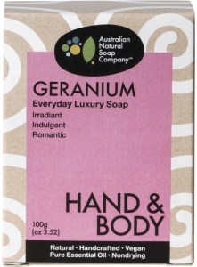 Australian Natural Soap CO Hand & Body Everyday Luxury Geranium 100g