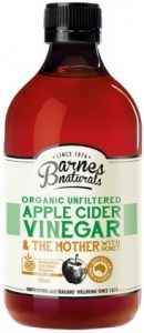 Barnes Naturals Organic Apple Cider Vinegar & Honey & The Mother Glass 500ml