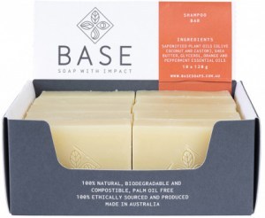 BASE (SOAP WITH IMPACT) Bar Shampoo (Raw Bar) 120g x 10 Display