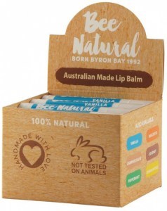 BEE NATURAL Lip Balm Stick Vanilla 4.5ml x 12 Display