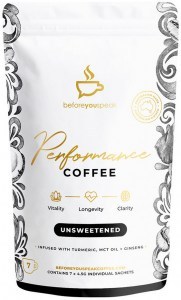 BEFORE YOU SPEAK Performance Coffee Unsweetened 7 x 4.5g Sachets