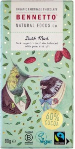 Bennetto Organic Dark Chocolate Dark Mint 12x80g