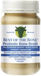 BEST OF THE BONE Bone Broth Beef Concentrate Probiotic Bio-Fermented Coconut Lemon Myrtle Turmeric P