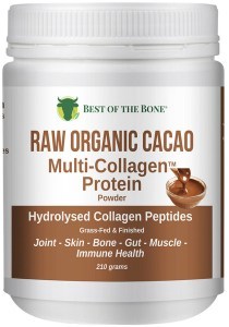 BEST OF THE BONE Multi-Collagen Protein Powder Raw Organic Cacao 210g