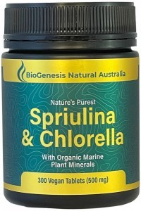 BIOGENESIS NATURAL AUSTRALIA (TRAVEL FRIENDLY) Nature's Purest Spirulina & Chlorella with Organic Ma