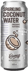 Bonsoy Organic Sparkling Coconut Water 12x320ml Cans