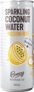 Bonsoy Sparkling Coconut Water Passionfruit G/F 12x320ml Cans