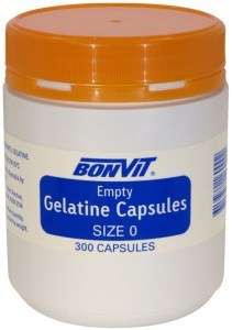BONVIT Empty Capsules Size '0' Gelatine 300c