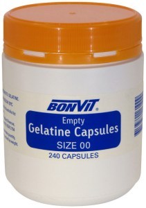 BONVIT Empty Capsules Size '00' Gelatine 240c