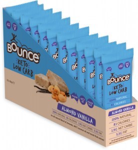 Bounce Keto Low Carb Almond Vanilla Bars  12x35g