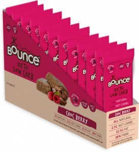 Bounce Keto Low Carb Choc Berry Bars  12x35g