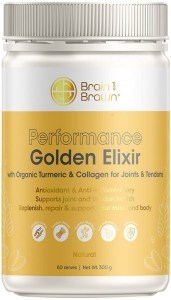 BRAIN AND BRAWN Performance Golden Elixir (with Organic Turmeric & Collagen) Natural 300g