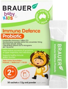 BRAUER Baby & Kids Immune Defence Probiotic Oral Powder Sachets 1.5g x 30 Pack