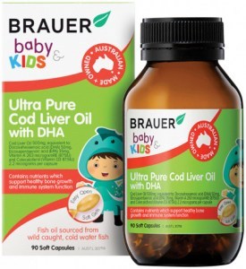 BRAUER Baby & Kids Ultra Pure Cod Liver Oil with DHA 90c