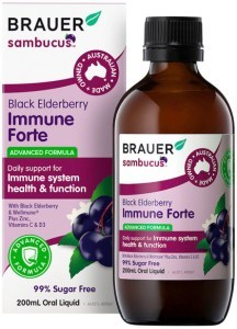 BRAUER Sambucus Black Elderberry Immune Forte (Advanced Formula) Oral Liquid 200ml