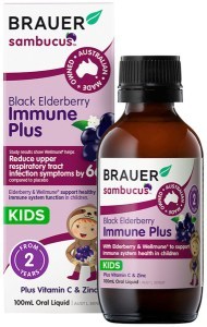 BRAUER Sambucus Black Elderberry Kids Immune Plus Oral Liquid 100ml