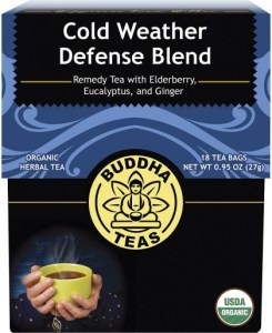 Buddha Teas Organic Herbal Tea Bags Cold Weather Defense Blend 18pk