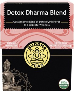 Buddha Teas Organic Herbal Tea Bags Detox Dharma Blend 18pk