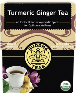 Buddha Teas Organic Herbal Tea Bags Turmeric Ginger Tea 18pk