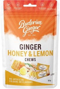 Buderim Ginger Ginger Honey & Lemon Chews 50g
