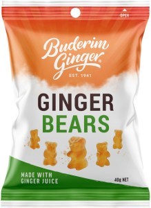 Buderim Ginger Snack Pack Ginger Bears 40g