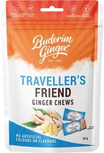 Buderim Ginger Traveller's Friend Ginger Chews 50g