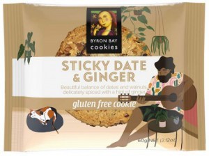 Byron Bay Gluten Free Sticky Date, Ginger & Walnut 60g x 12