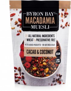 Byron Bay Macadamia Muesli Granola Cacao & Coconut 400g
