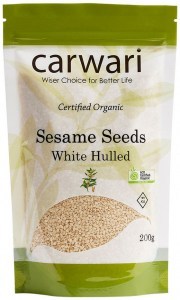 CARWARI Organic Sesame Seeds White Hulled 200g