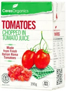 Ceres Organics Bio Tomatoes Chopped in Tomato Juice Tetra 390g