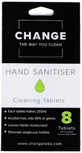 Change Hand Sanitiser Cleaning Tablets (8 Tablets Pouch) MAY22
