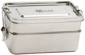 CHEEKI Stainless Steel Lunch Box Double Stack 1.2L