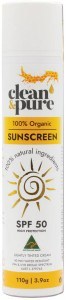 Clean & Pure Organic Sunscreen SPF50 110g