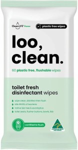 Cleanlife Flushable Plastic Free Wipes Loo Clean 60pk