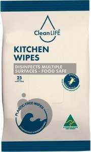 Cleanlife Kitchen Plastic Free Wipes Food Safe 25pk