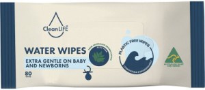 Cleanlife Water Wipes Extra Gentle Baby Wipes 80pk