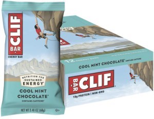 CLIF Energy Bar Cool Mint Choc 49mg Caffeine 12x68g
