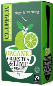Clipper Fair Trade Organic Green Tea & Lime & Ginger 20Teabags AUG22