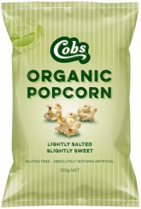 Cobs Organic Lightly Salted, Slightly Sweet Popcorn  12x120g