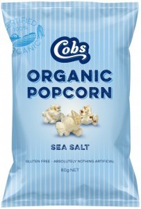 Cobs Organic Sea Salt Popcorn  12x80g