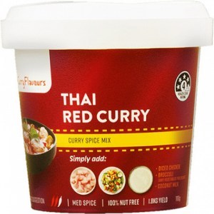 Curry Flavours Thai Red Curry Spice Mix Tub 100g MAR22